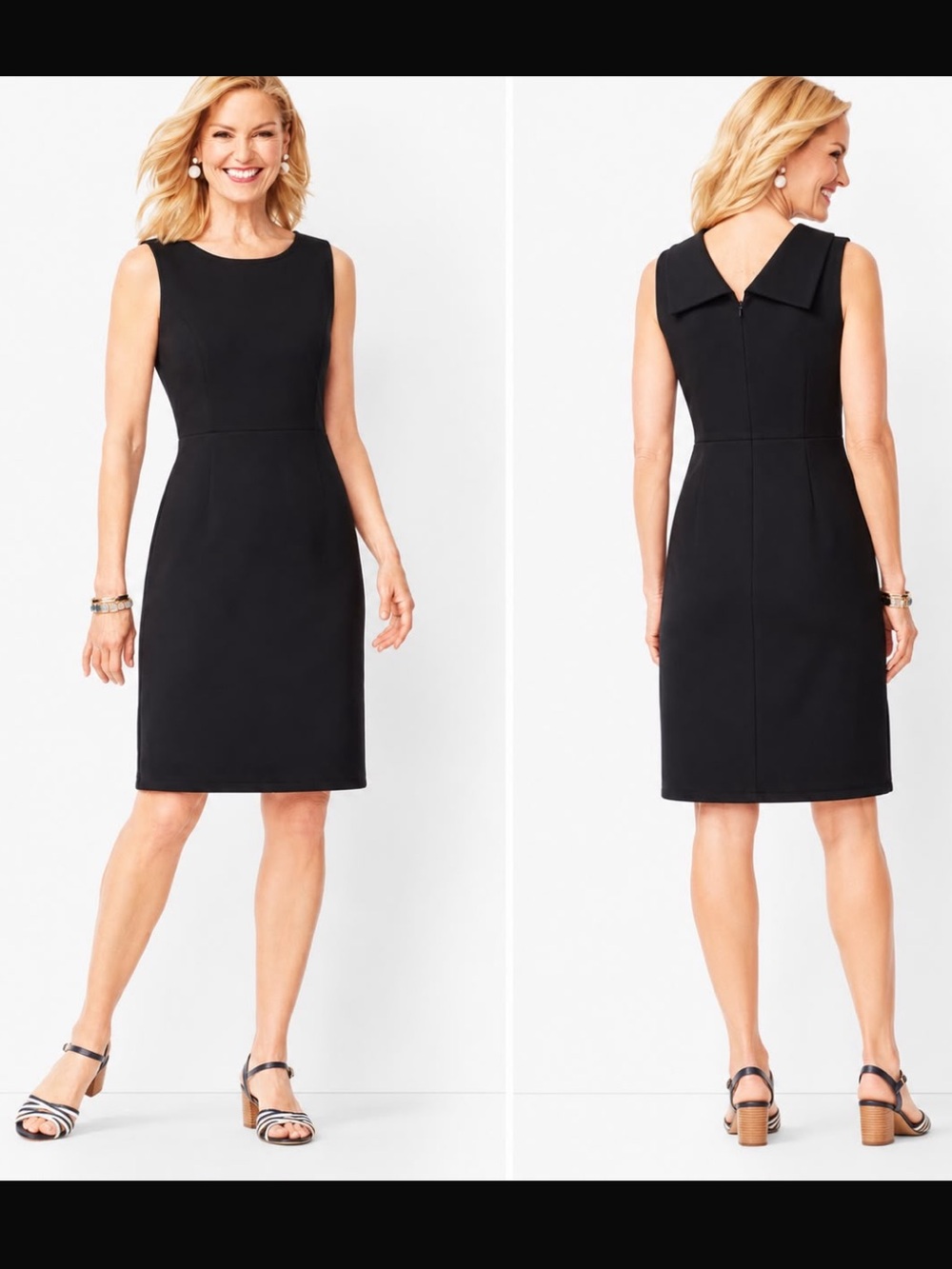 Brooks Brothers NWOT 100% Cotton & Silk Tailored Sheath Knee Length Dress (14P)